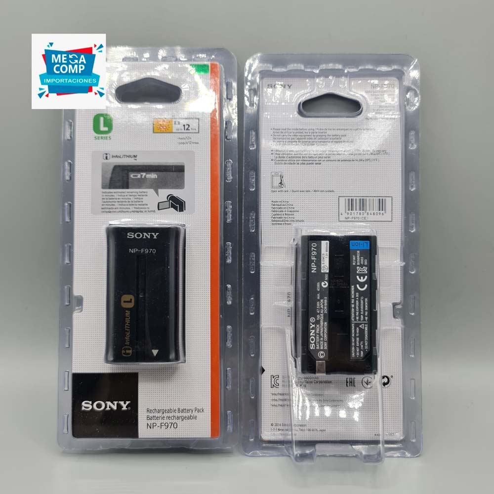 Batería para luz led tipo sony NP-F970 de 6600mAh