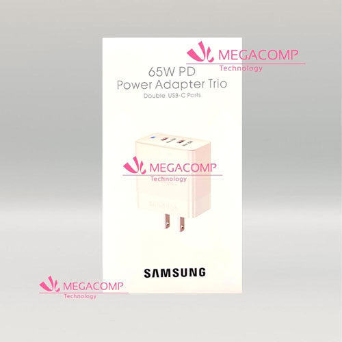 Cargador de Pared Samsung Power Adapter Trio 65W USB-C (x2) USB-A